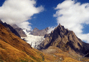  Suatisi glacier in sunny day, Georgia